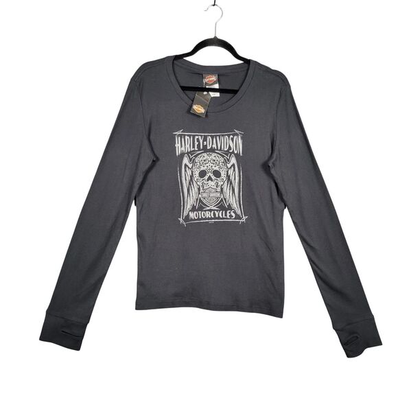 Harley-Davidson Tops - NWT Harley Davidson Hammond Louisiana Sugar Skull Long Sleeve Tee SIZE XL